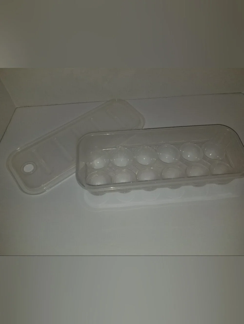 Clear Plastic Egg Storage Tray with Lid - Transparent